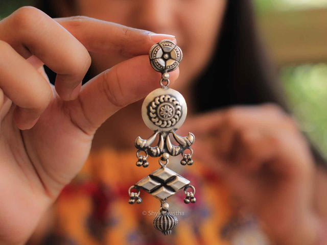 Anvaya 3 Layered Dhaal Earrings