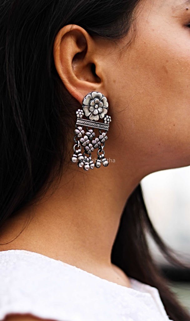 Anvaya Flower Jali Earrings