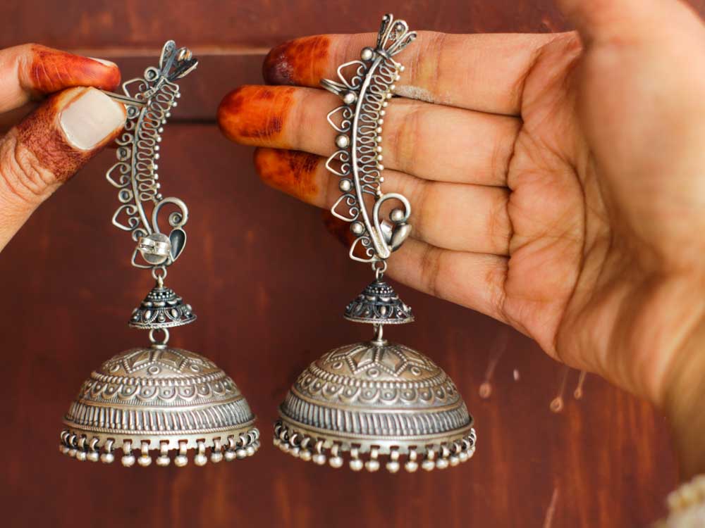 Tattva Detailed Earcuff Jhumka