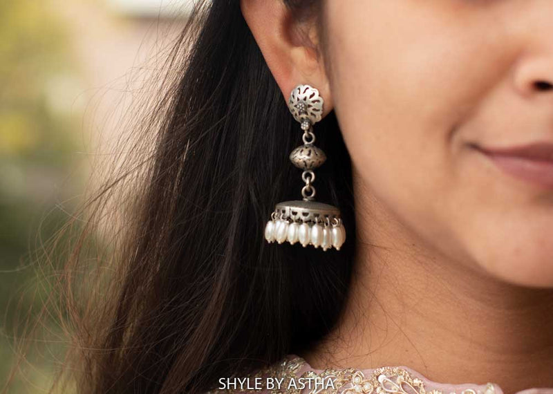 Dulari Textured Layered Jhumka