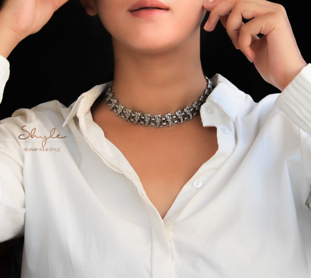 Moh Intricate Mini Parrot Jali Choker