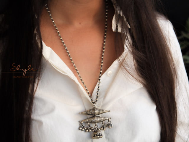 Anvaya Tribal Detailed Jhumki Necklace