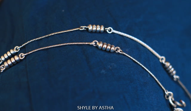 Anvaya Fine Embossed Anklet