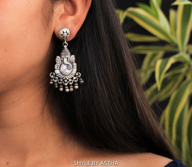 Adya Ganesha Intricate Earrings