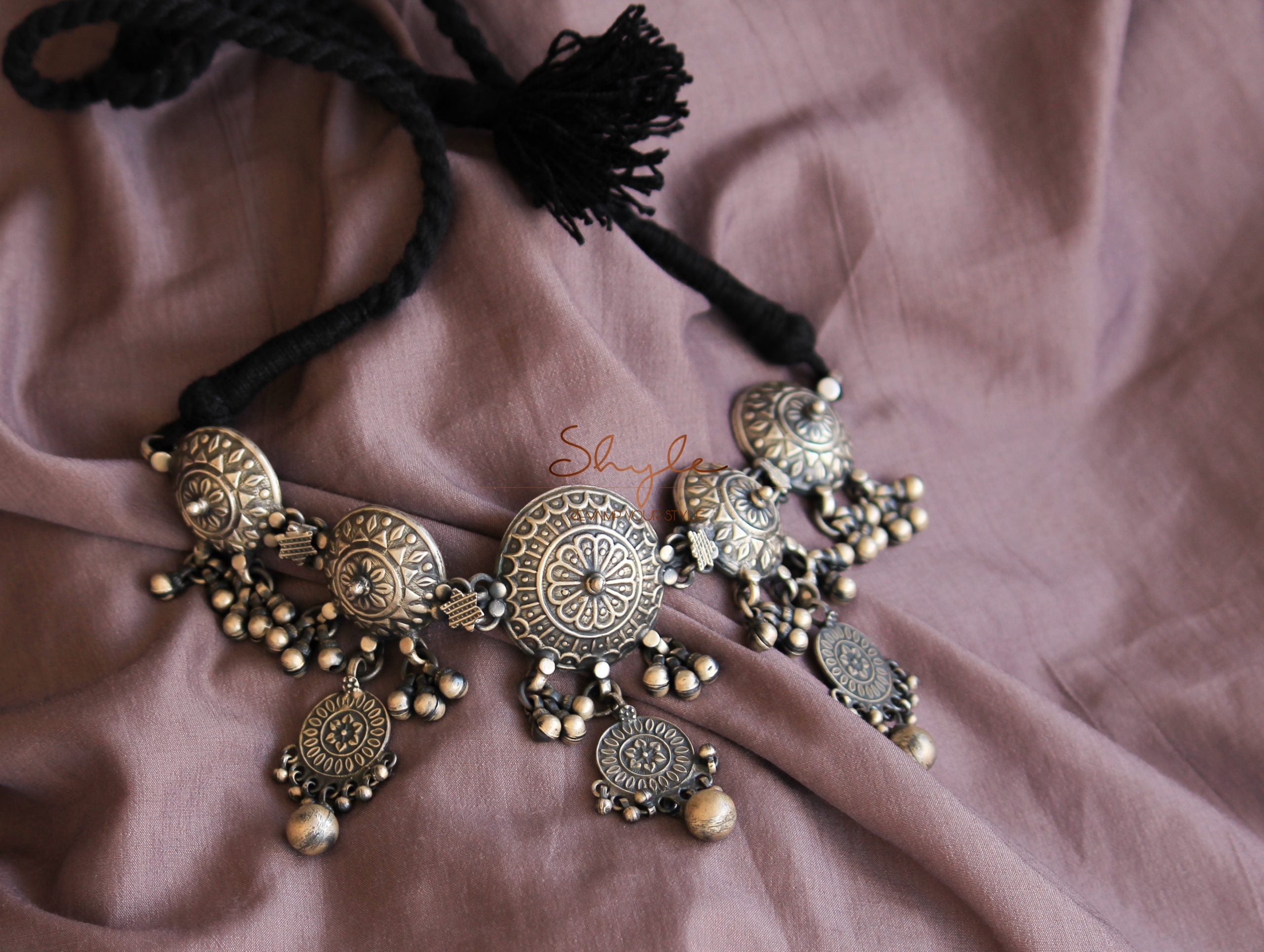 Tattva Detailed Handcrafted Ghughri Grand Necklace