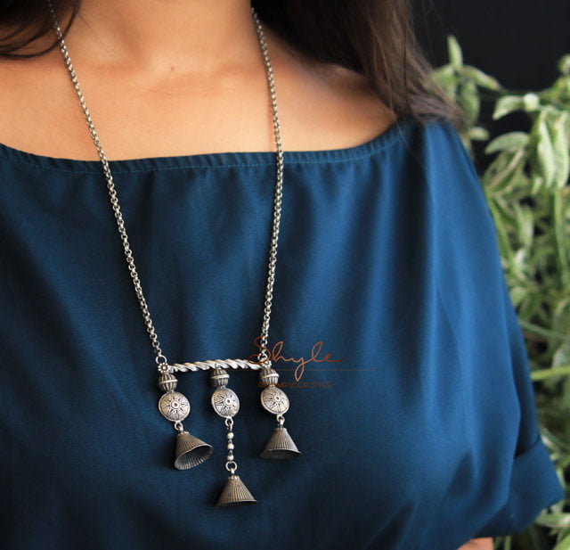 Mizoya Umbrella Drop Tricircle Necklace