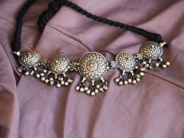 Tattva Concentric Embossed Ghughri Choker