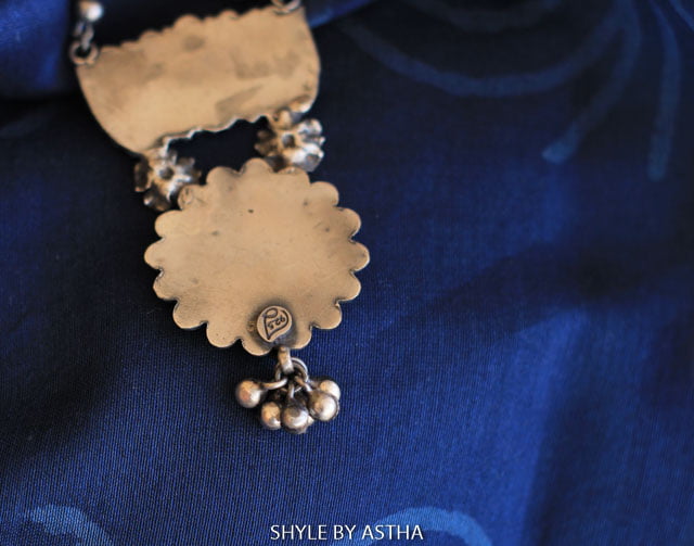 Tattva Dual Peacock Intricate Flower Layered Necklace