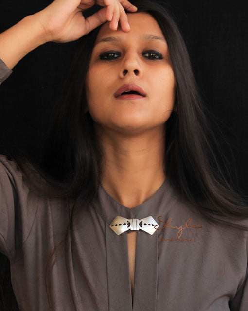 Adya Finely Carved Statement Bow Tie model