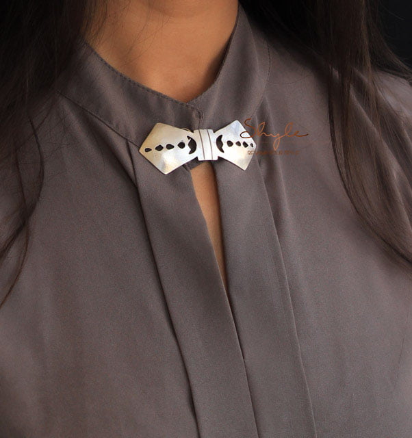 Adya Finely Carved Statement Bow Tie primary
