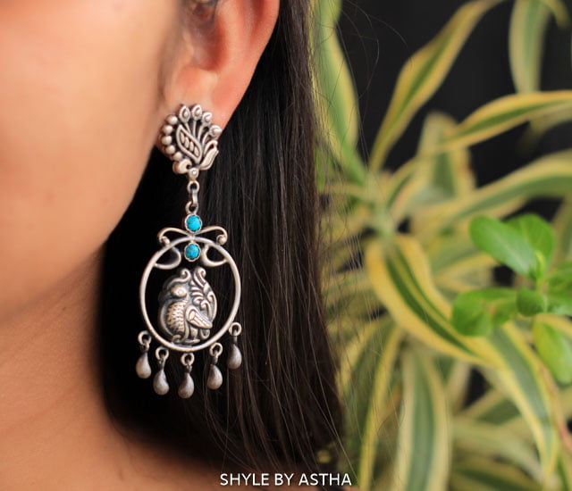 Dulari Peacock Danglers