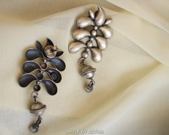 Moh Embossed Matte Drop Earrings