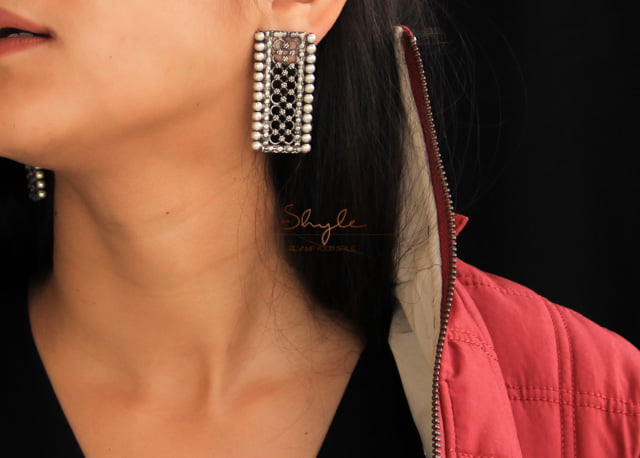 Tattva Flora Jali Intricate Studs
