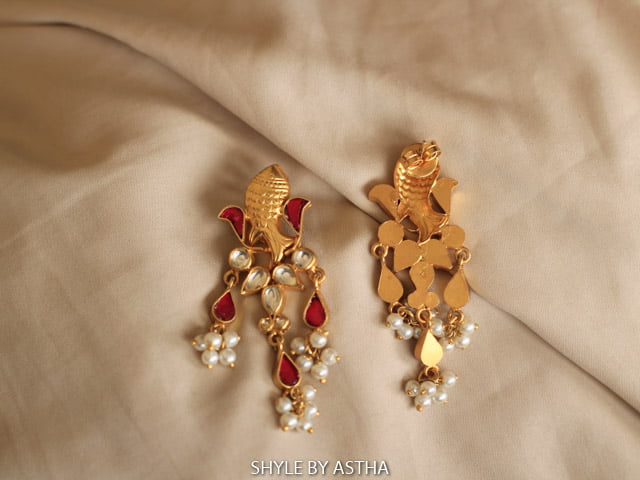 Tattva Kundan Gold Plated Matsaya Earrings