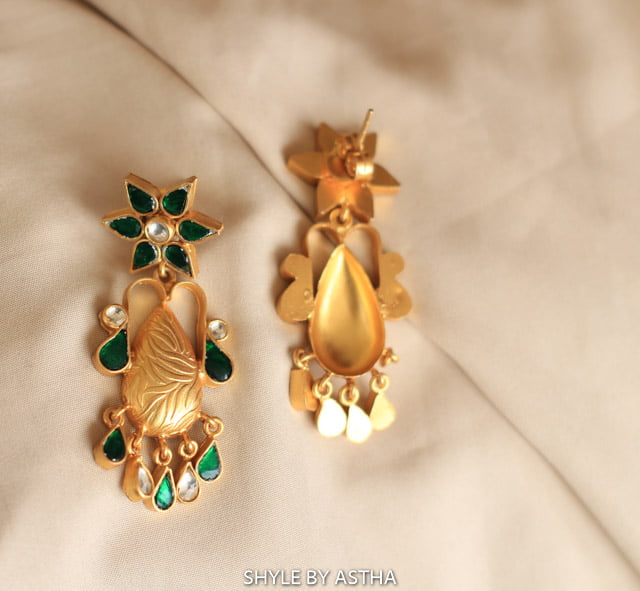 Tattva Gold Plated Flower Motif Earrings