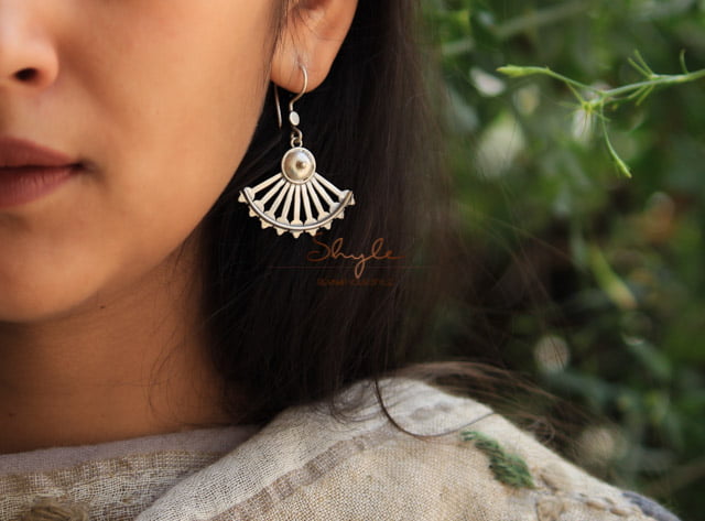 Adya fine pankhi fish hook earrings model