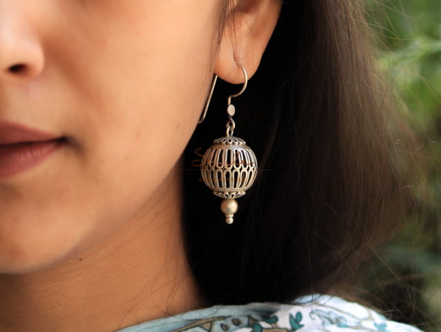 Mizoya Intricate Gada Earrings model