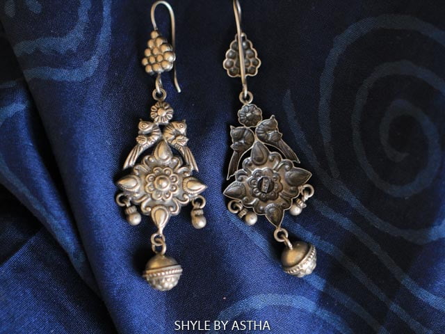 Moh Mini Parrot Intricate Fish Hook Earrings