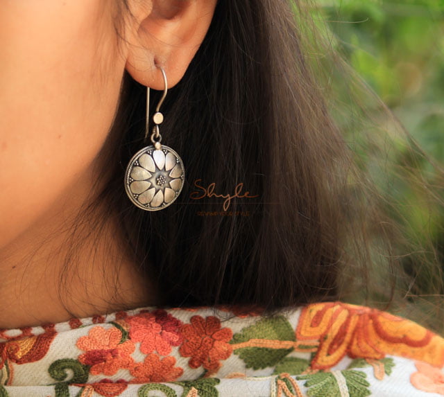 Moh Petal Intricate fish hook earrings