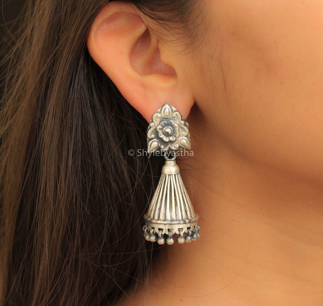 Jhumri Embossed Cone Jhumka