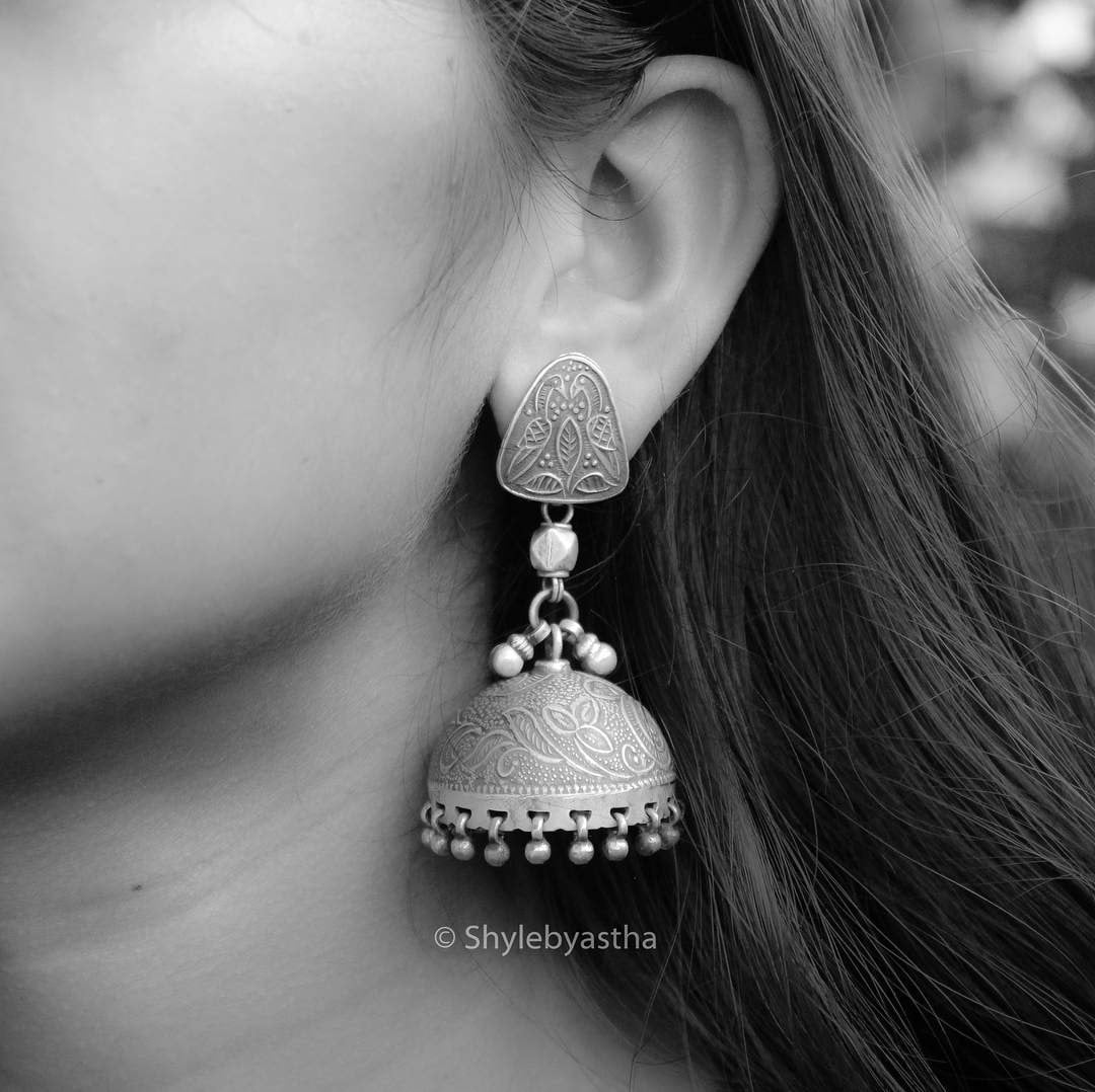 Jhumri Embossed Jhumkis