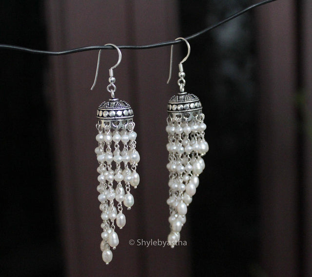 Jhumri Pearl Dangling Jhumkis