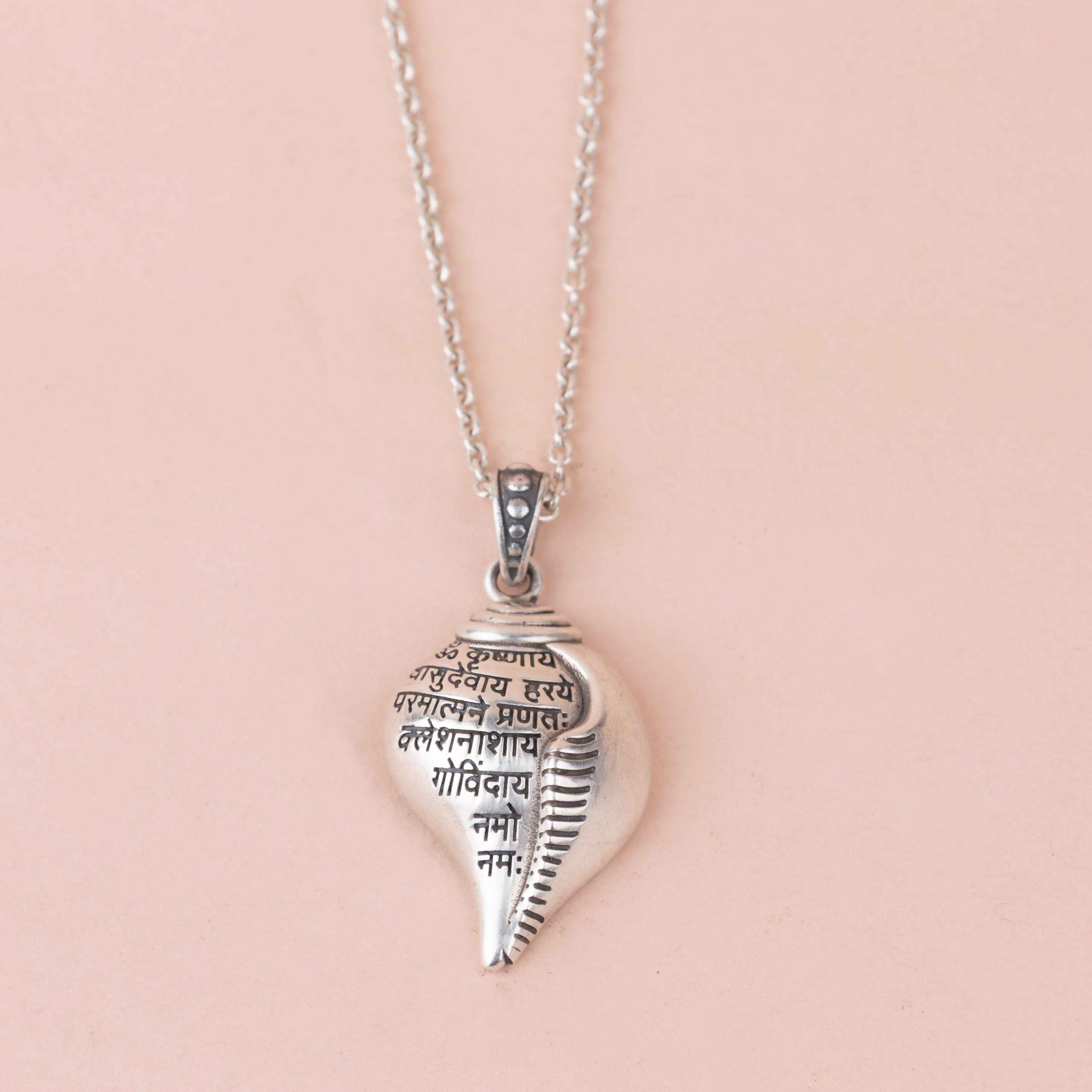 Krishna Vasudevaya Shri Krishna Shankha Pendant