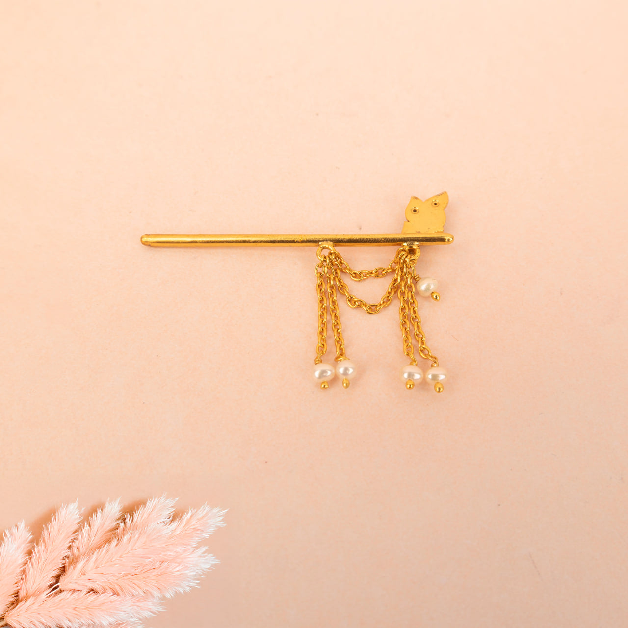 Laddu Gopal Ji Morpankh Gold Plated Murli