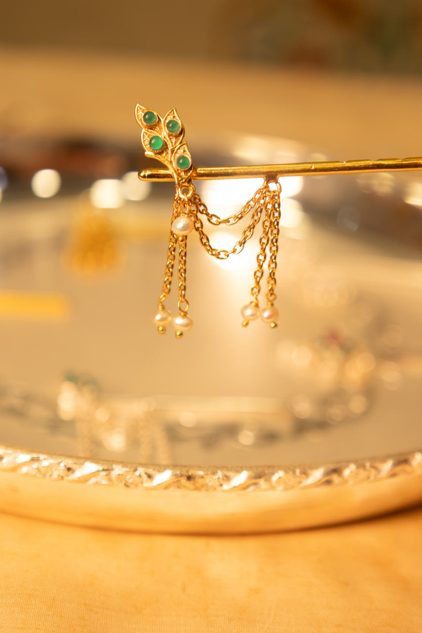 Laddu Gopal Ji Morpankh Gold Plated Murli