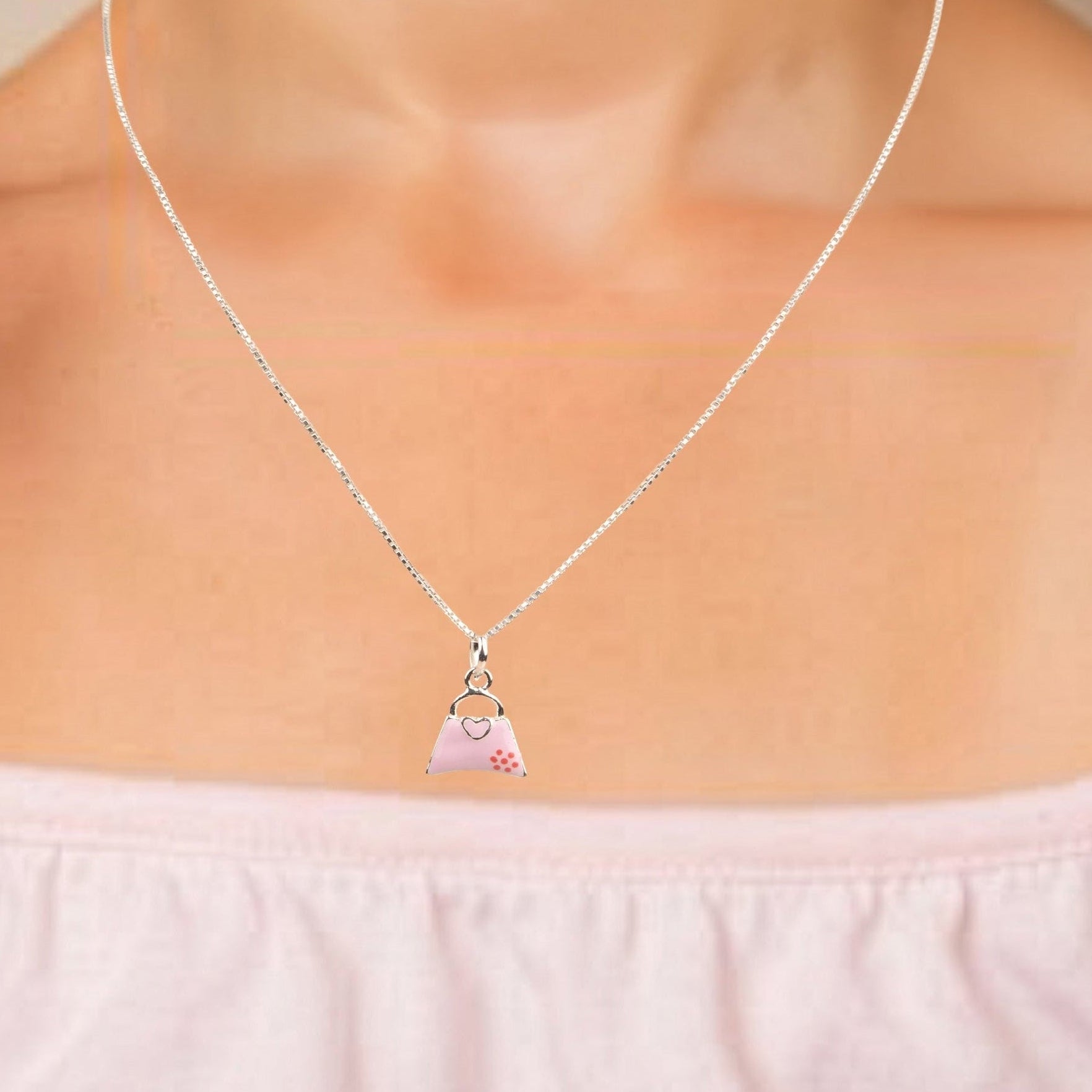 Mini Pink Handbag Necklace