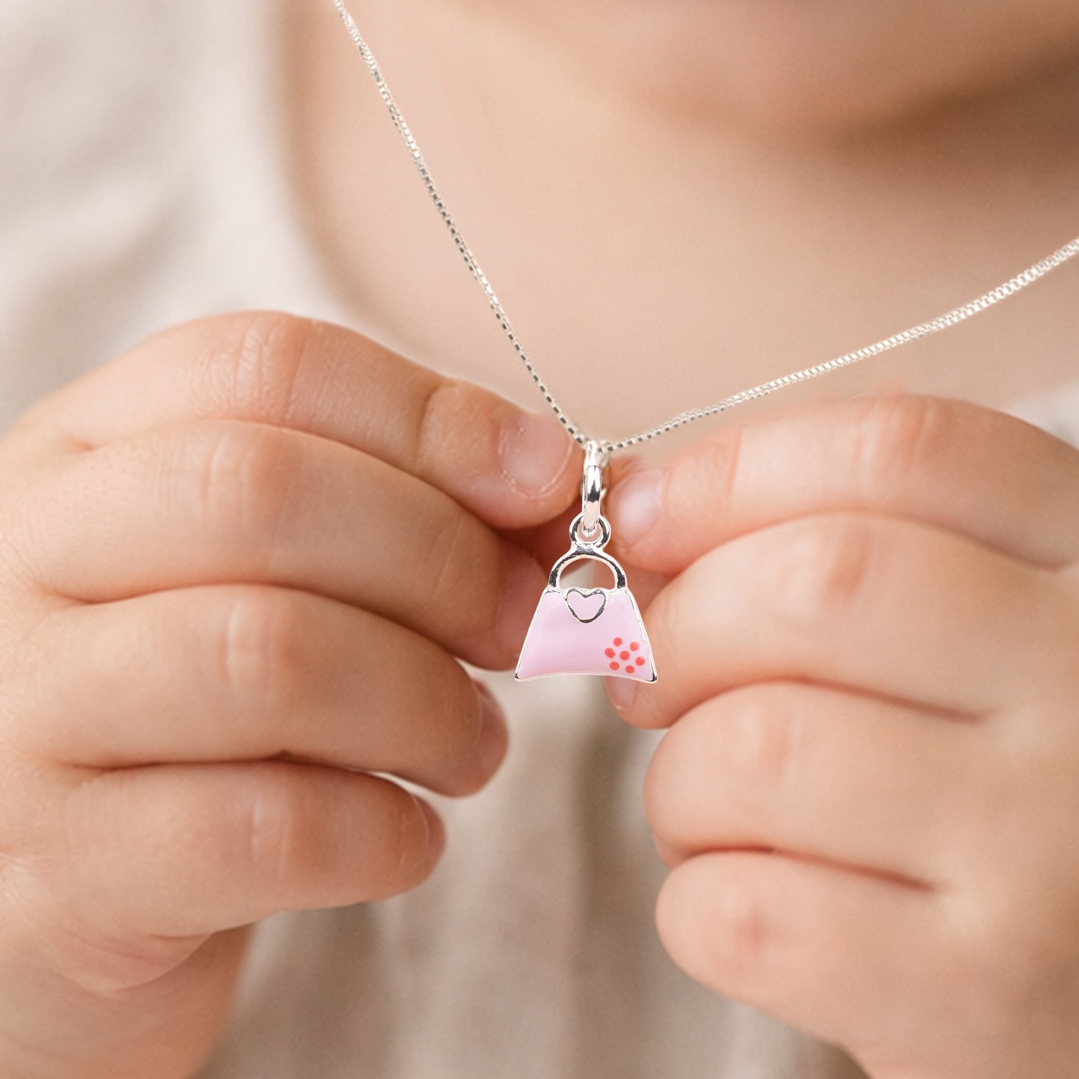 Mini Pink Handbag Necklace