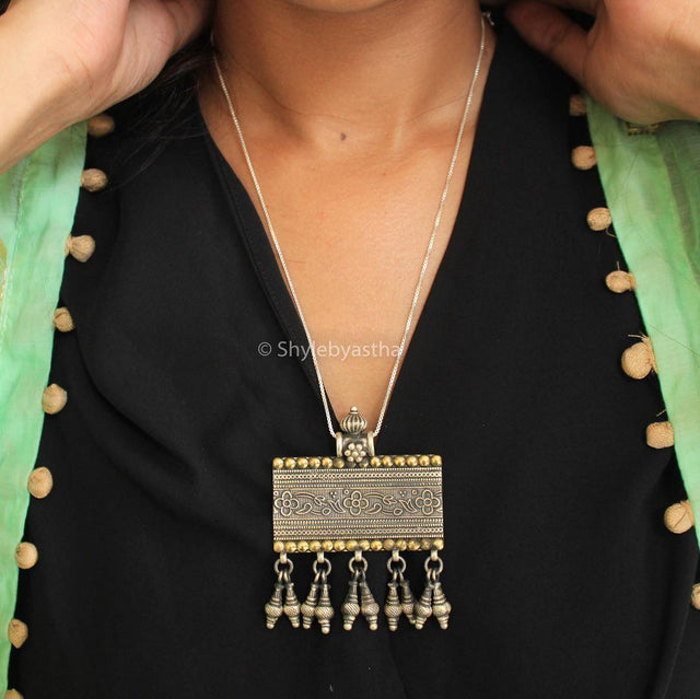 Mizoya Dual Tone Gold Plated Pendant