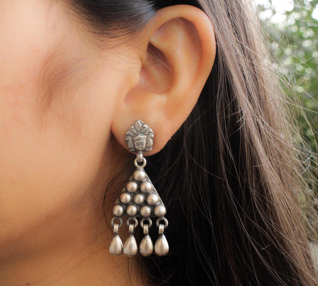 Mizoya Durga Motif Embossed Hangings