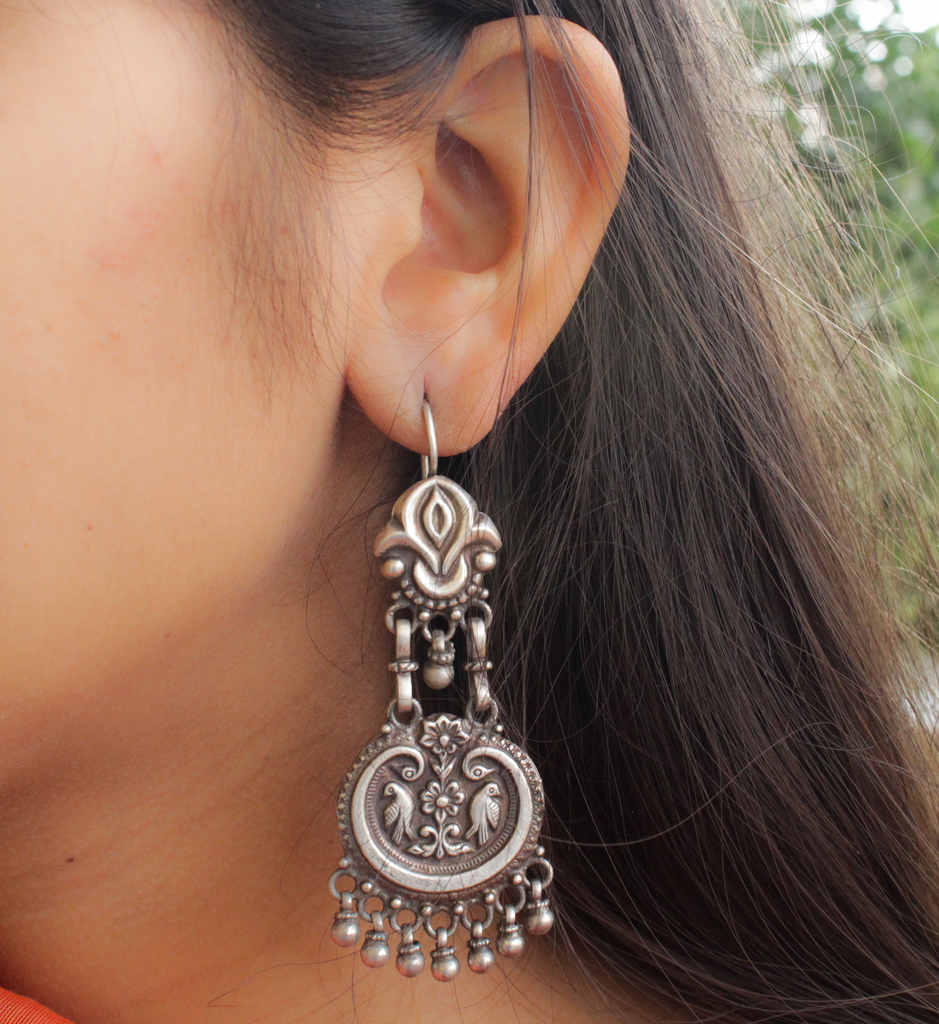 Mizoya Embossed Art Fish Hook Earrings