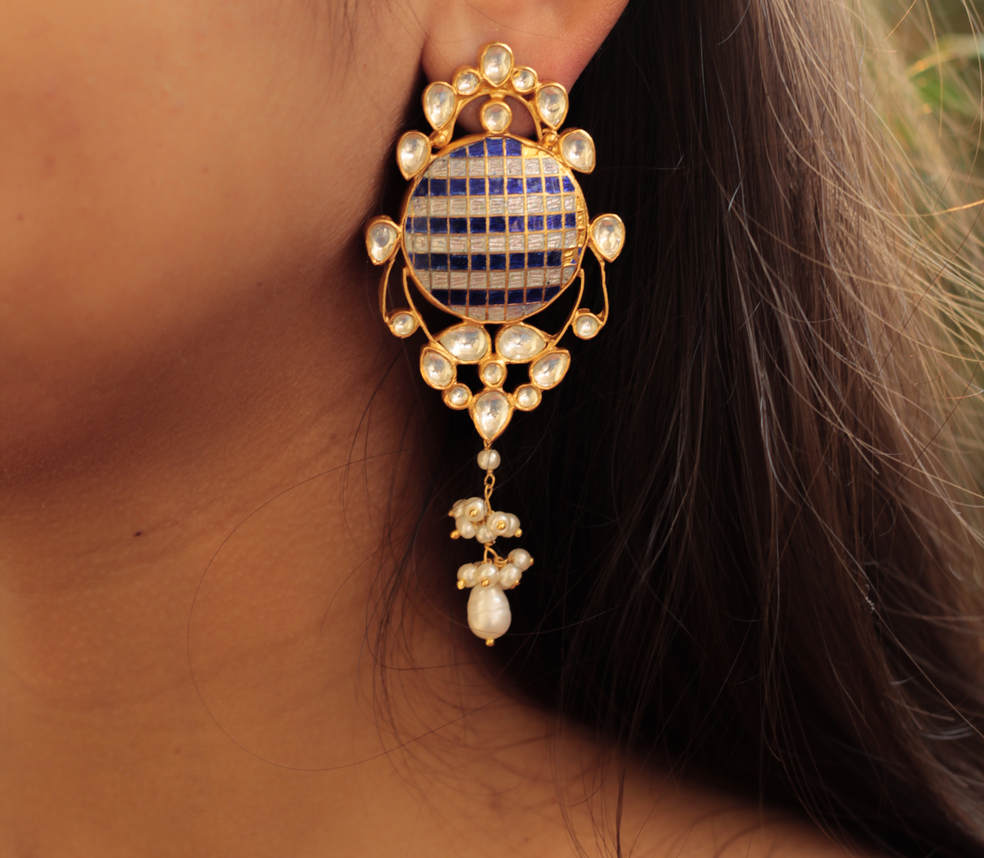 Tattva Meenakari Kundan Earrings
