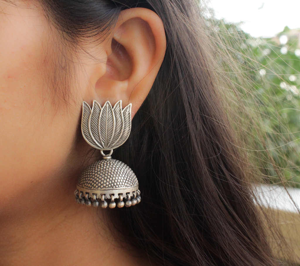 Mizoya Lotus Daana Work Jhumka