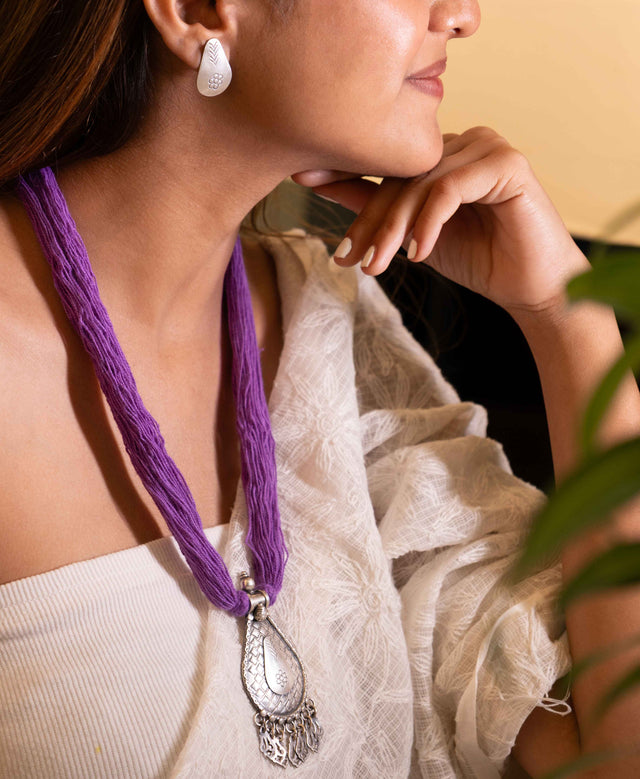 Mizoya Heirloom Leaf Drop Dori Necklace Set