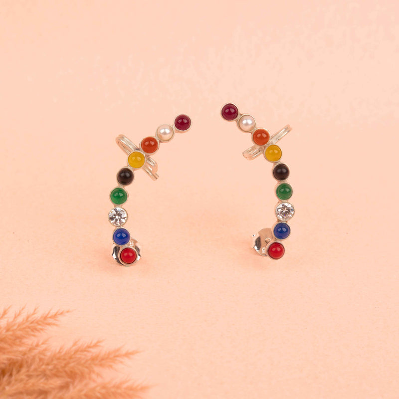 Mizoya Navratan Crescent Earcuff