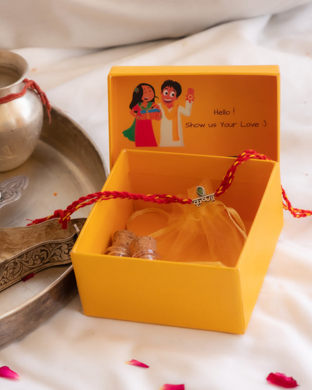 925 pure silver Krishna motif rakhi, detail view