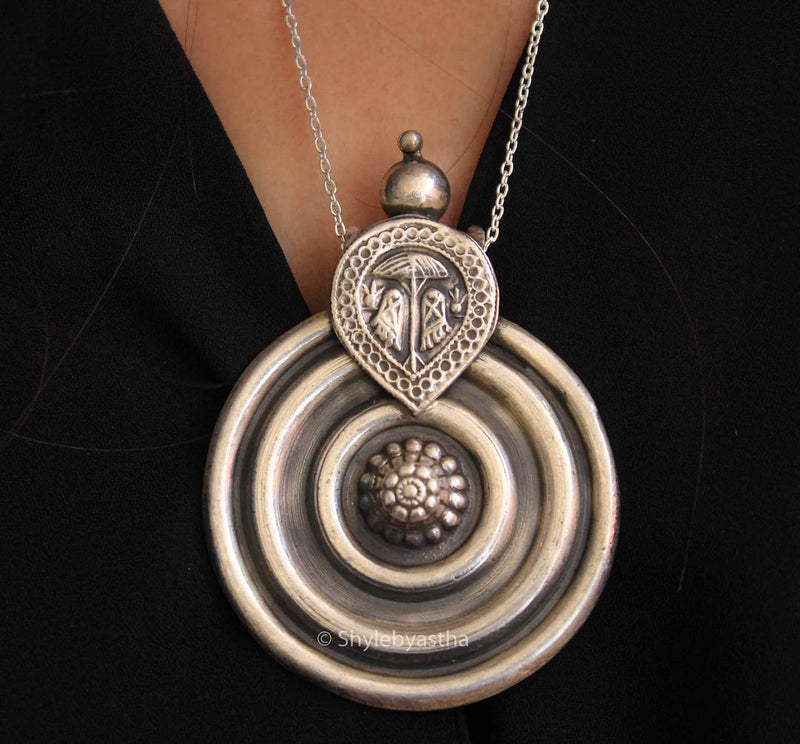 Moh Concentric Circular Pendant