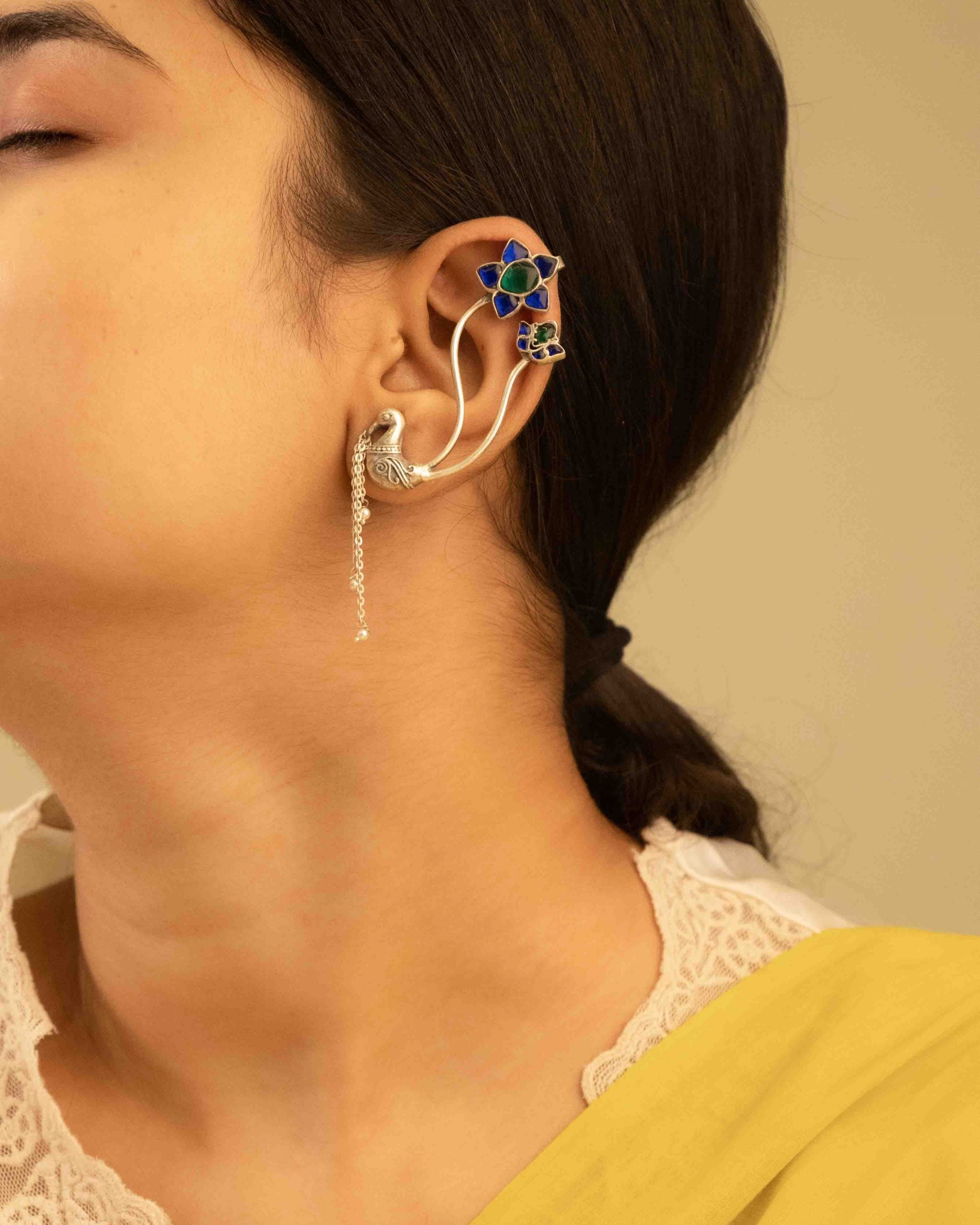 Moh Dancing Peacock Statement Earcuff - Main Image