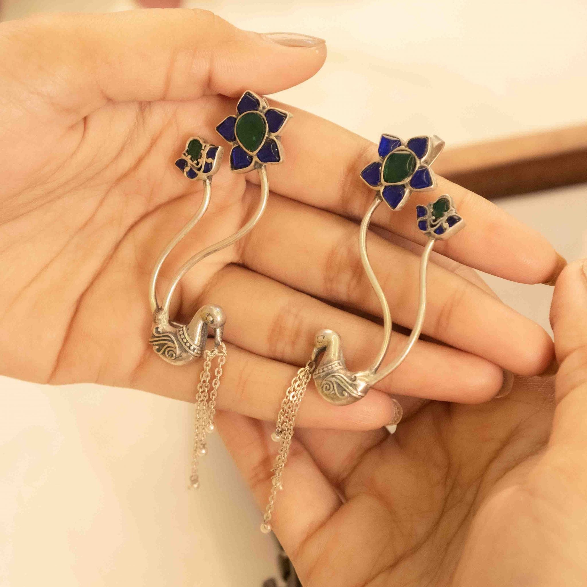 Moh Dancing Peacock Statement Earcuff