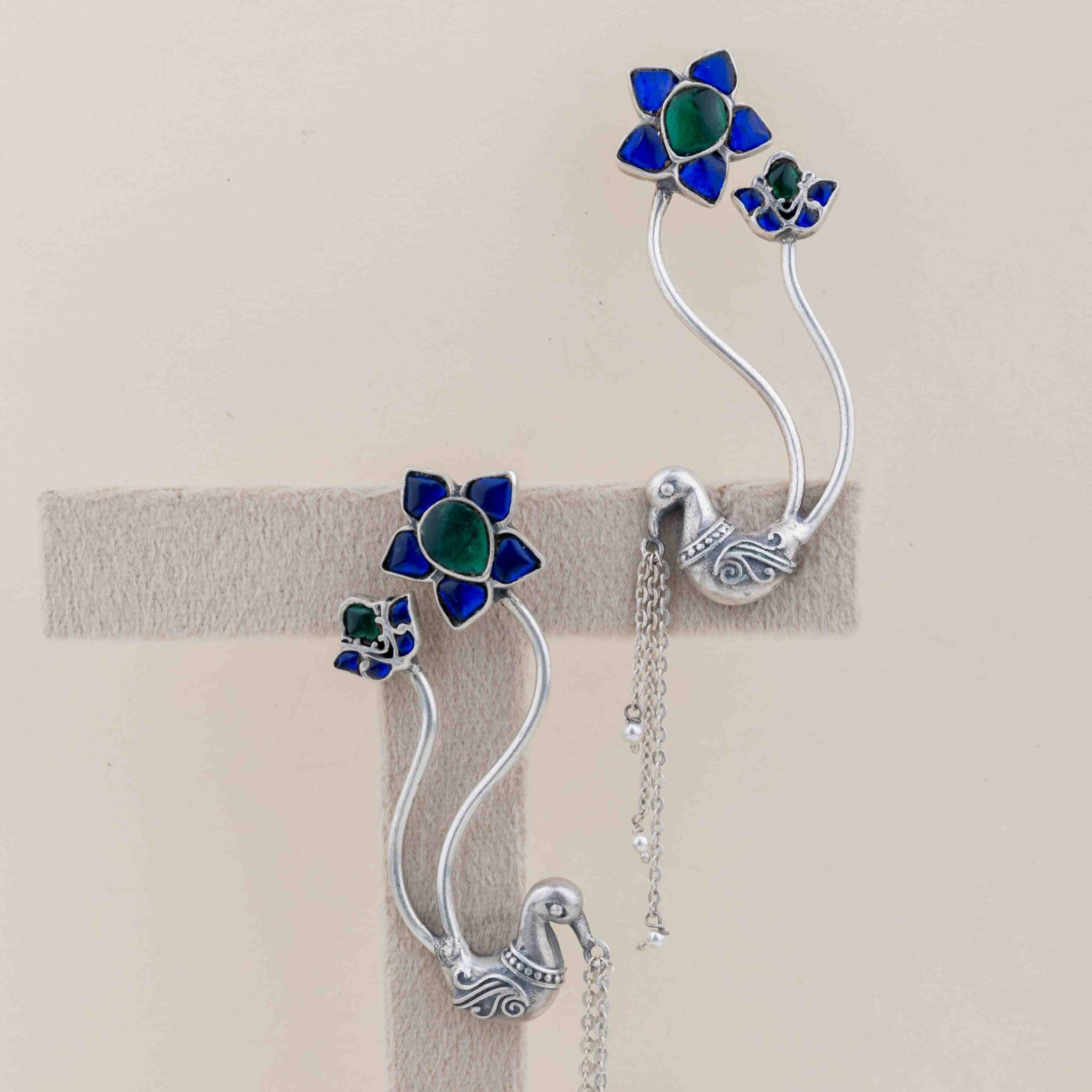 Moh Dancing Peacock Statement Earcuff