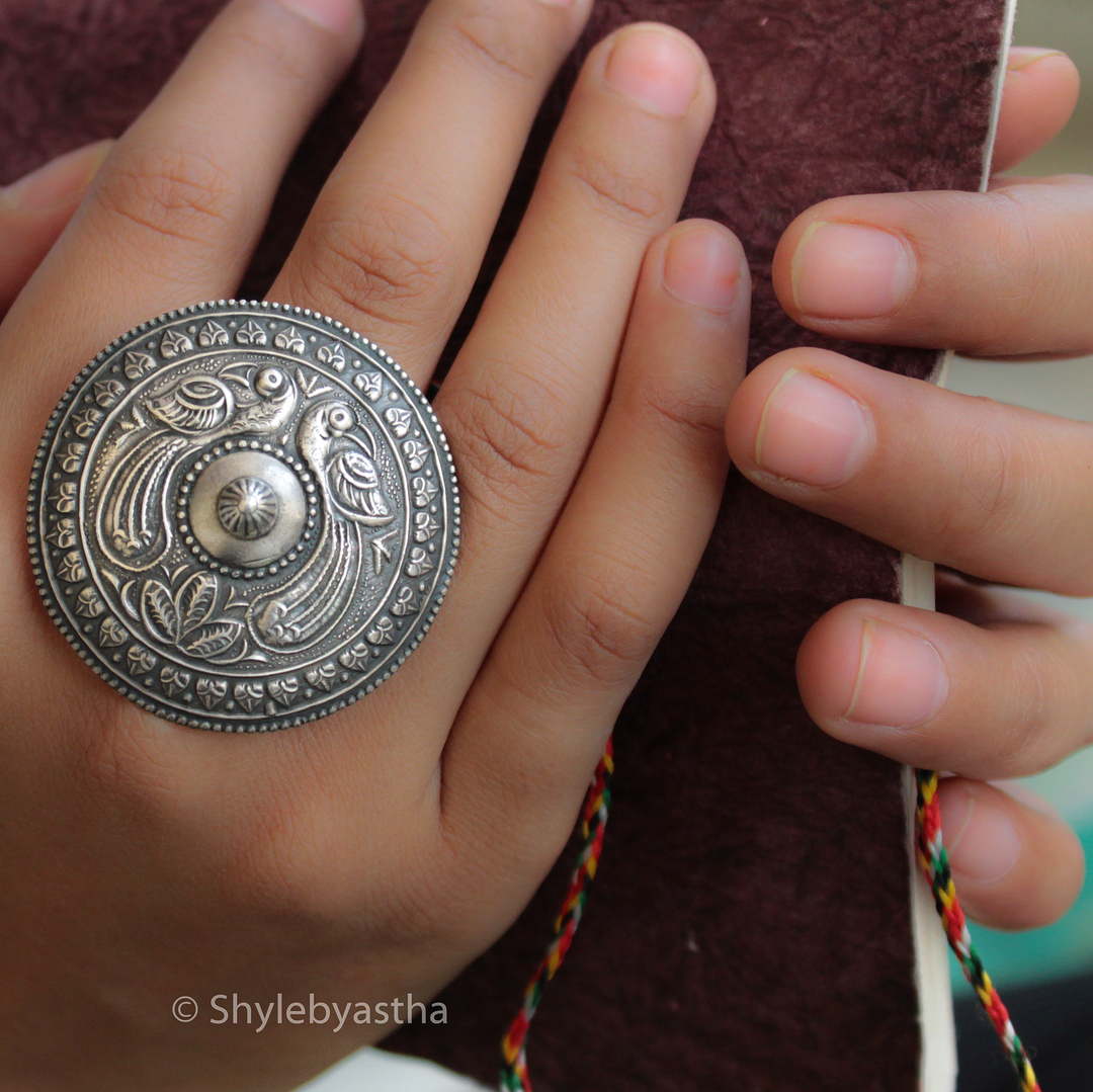 Moh Dual Peacock Cocktail Ring