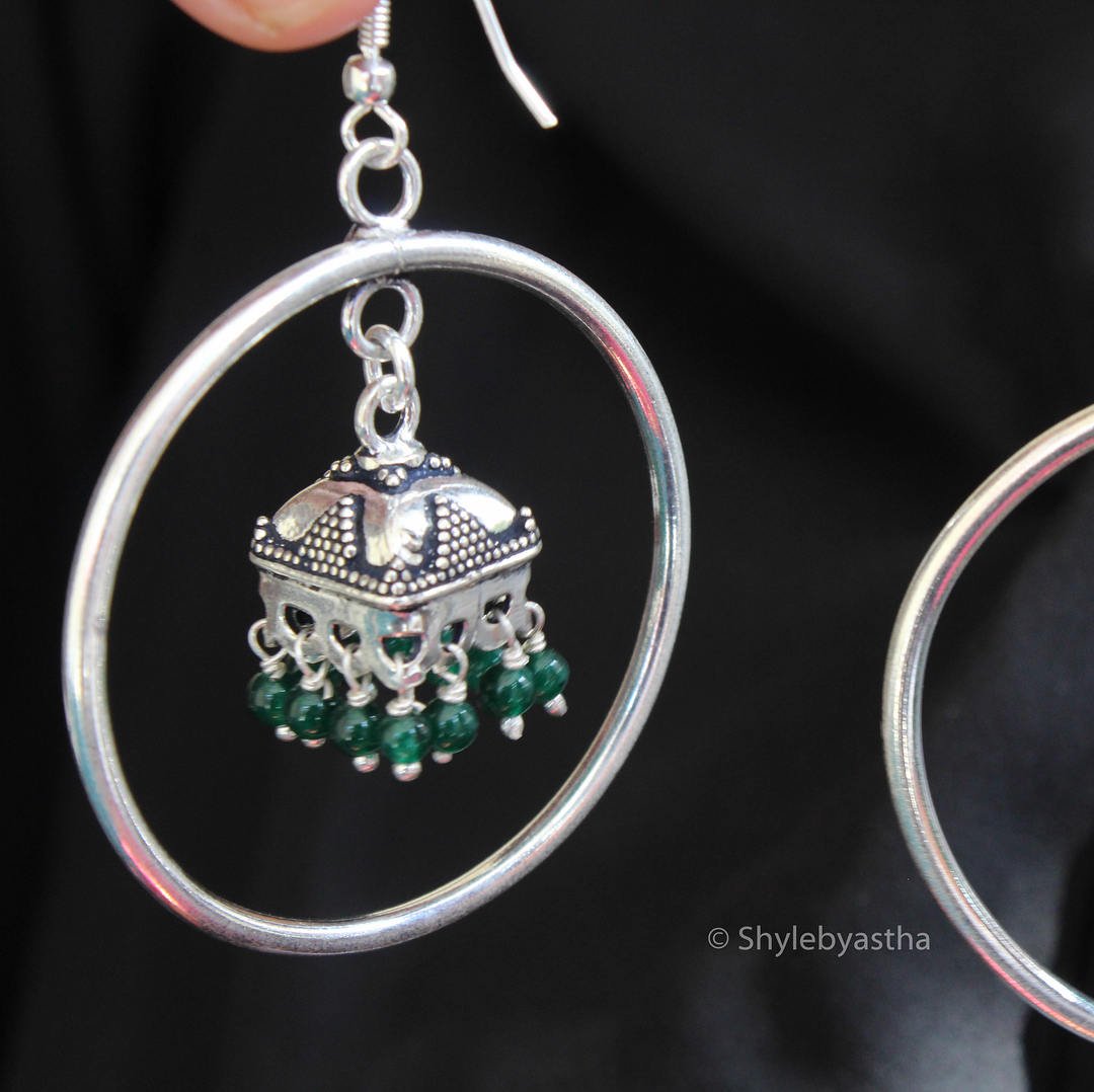 Moh Emerald Jhumki Balis