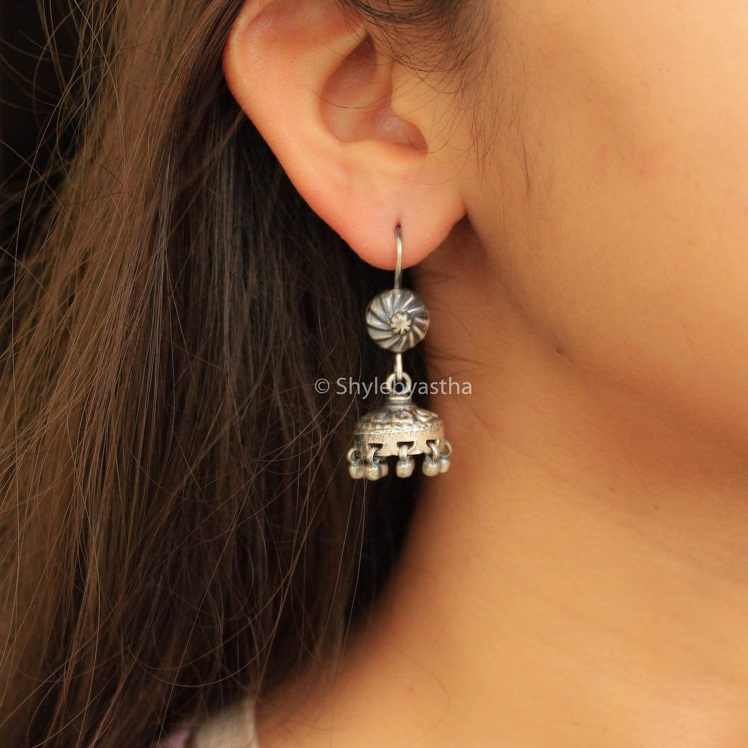 Moh Fish-Hook Jhumkis