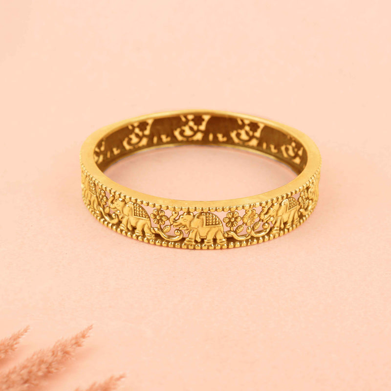 925 silver gaj sawari motif shaahi bangle - alternate view 12
