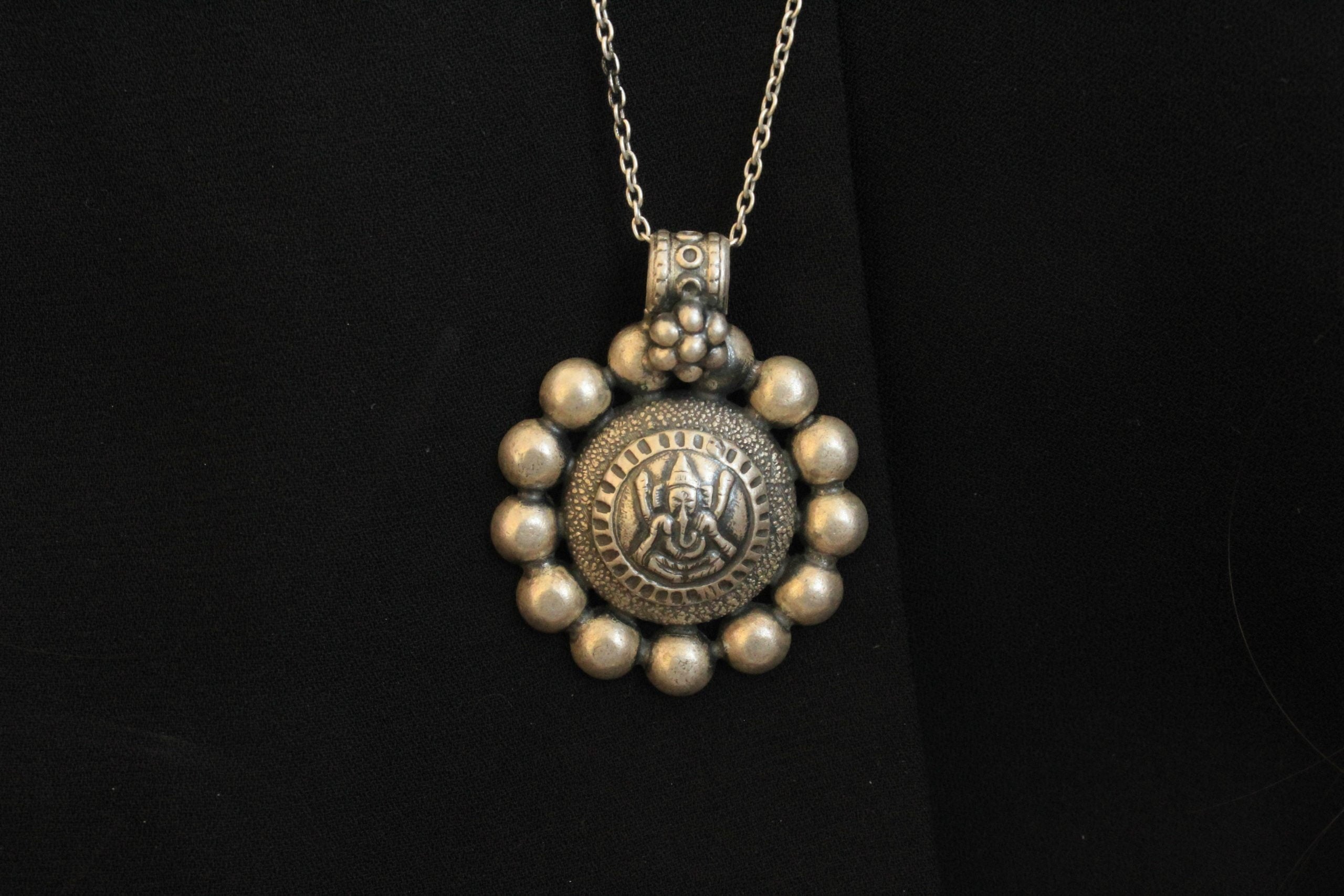 Moh Ganesha Embossed Pendant