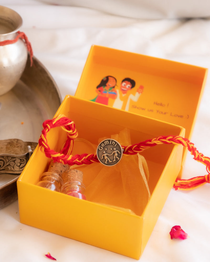 Moh Gemini Sun Sign Brooch Cum Rakhi