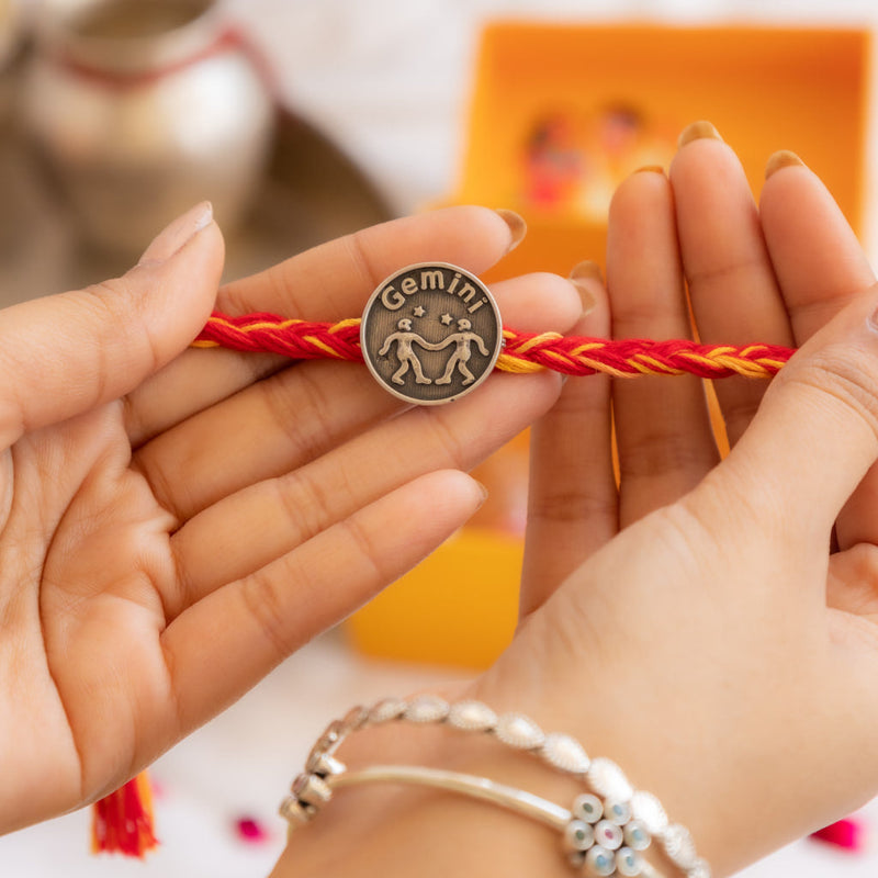 Moh Gemini Sun Sign Brooch Cum Rakhi